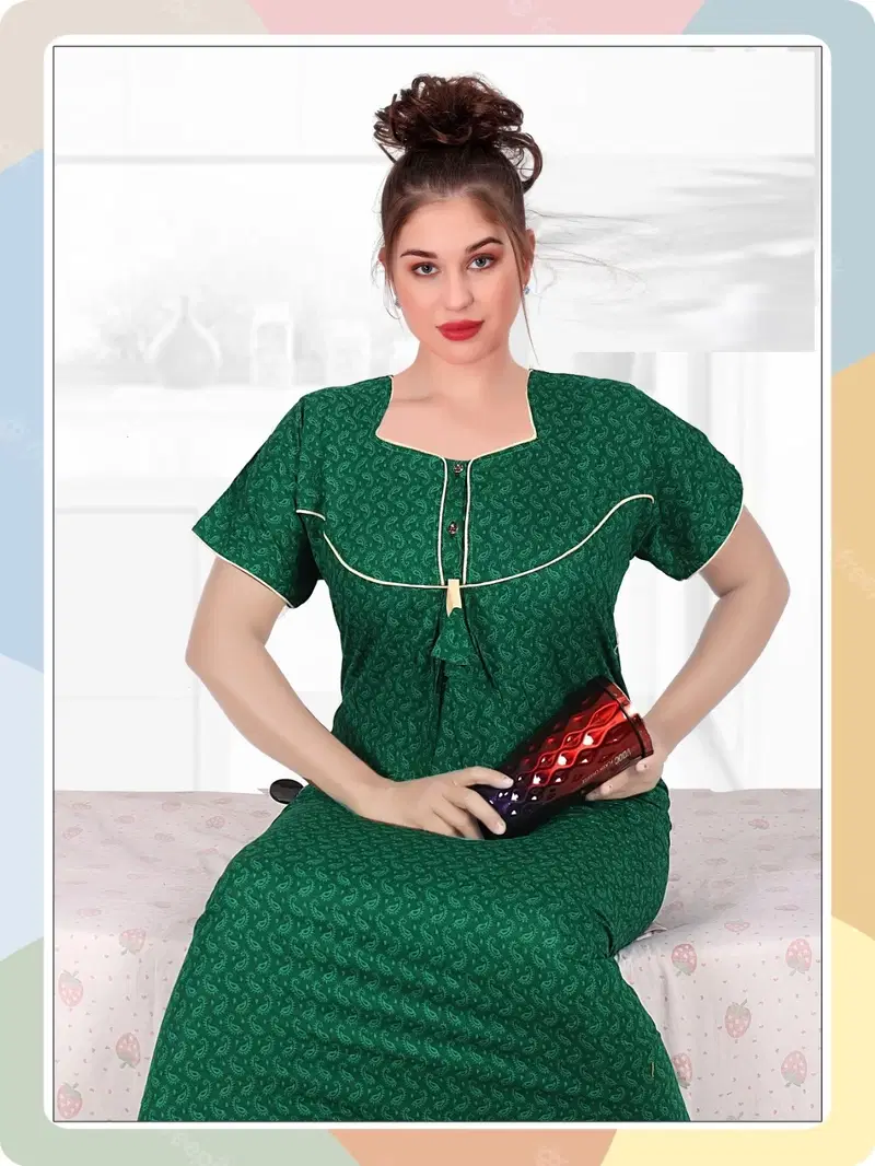 Cotton Nighty 133 Fancy Printed Nighty Free Size Readymade Collection